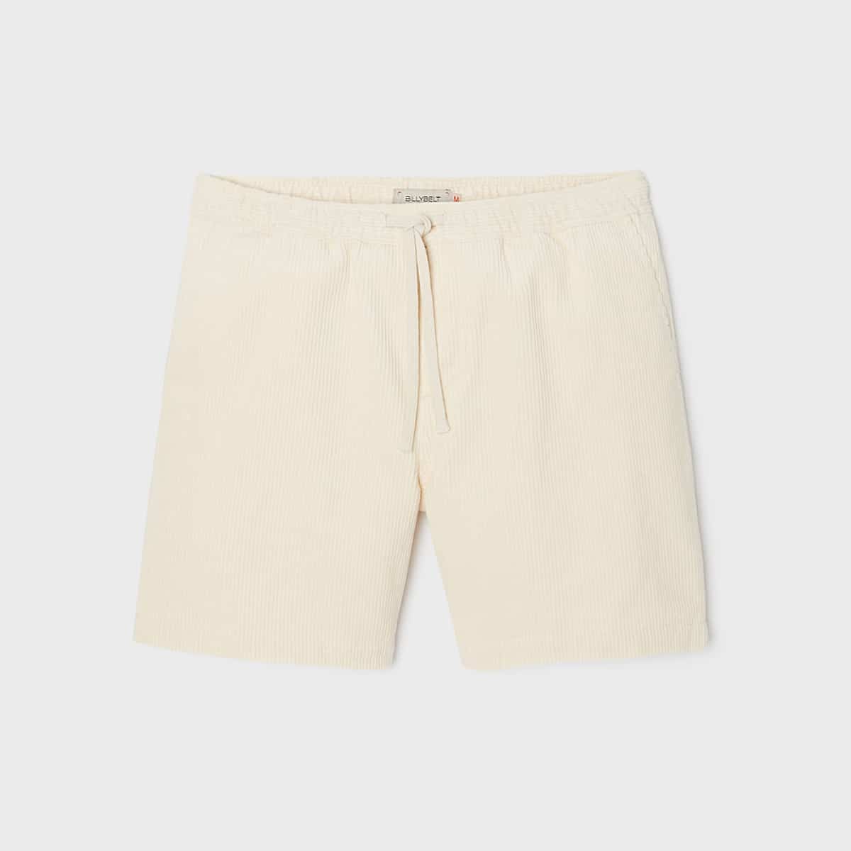 Short en velours Beach Horizon - Ivoire - Billybelt - Vu de face sur fond blanc