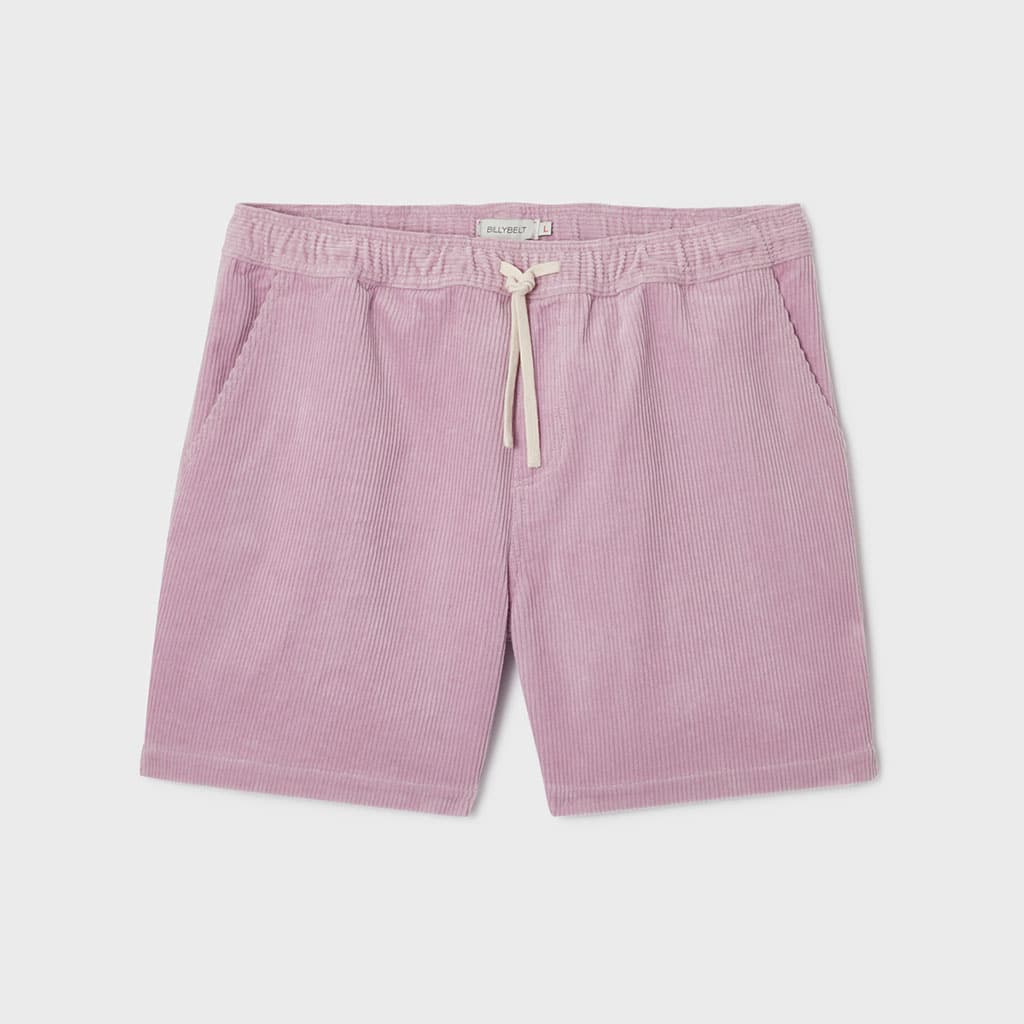 Short en velours Beach Horizon - Parme - Billybelt - Vu de face sur fond blanc