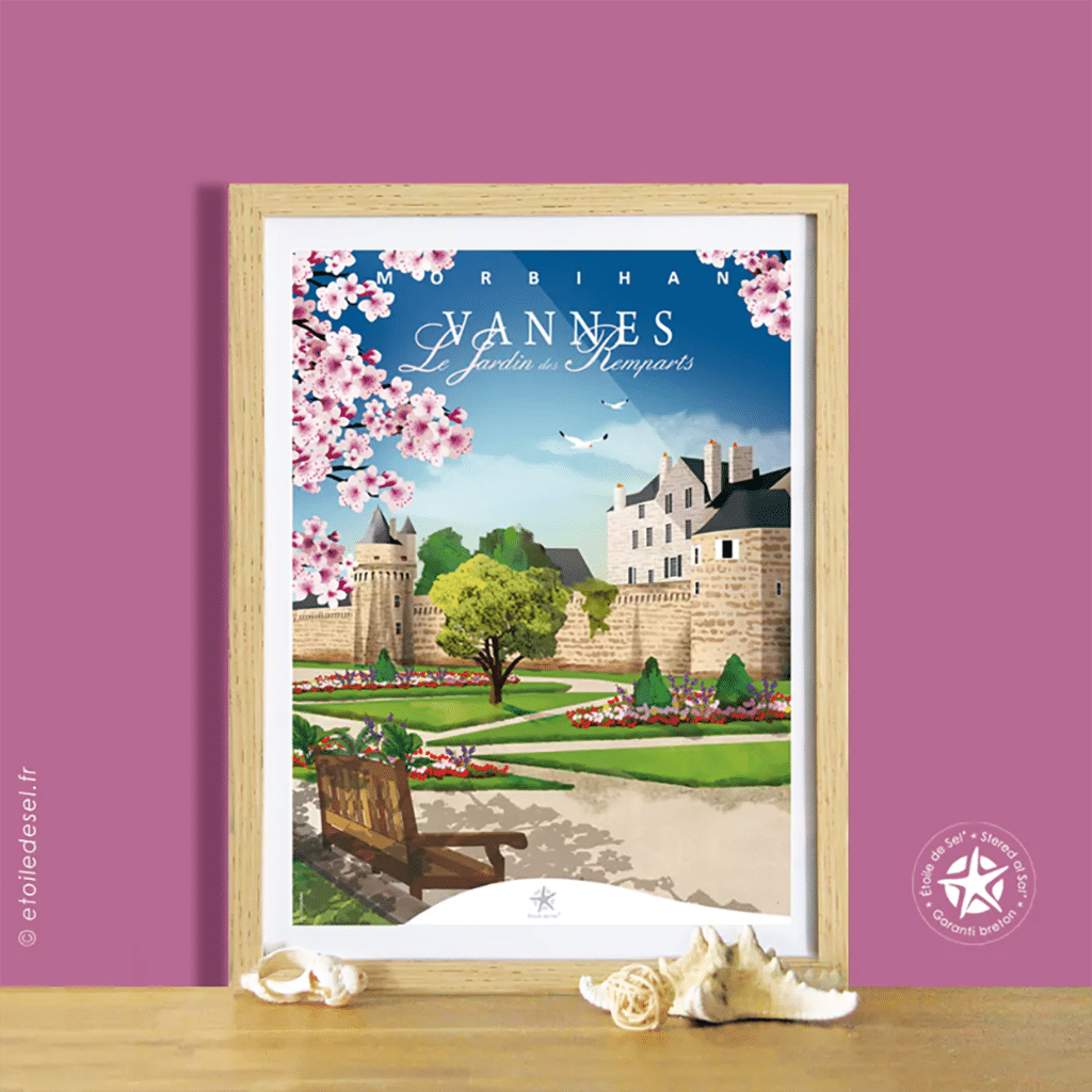 Affiche – Vannes – Le Jardin des Remparts – Étoile de Sel - Ambiance