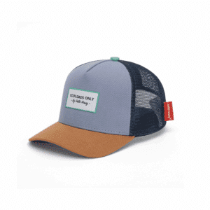 Casquette Trucker Papa – Mini Marine – Hello Hossy. Vue de face sur fond blanc