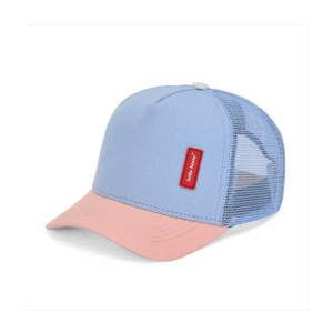 Casquette Trucker Papa – Rubber Hortensia – Hello Hossy. Vue de face sur fond blanc