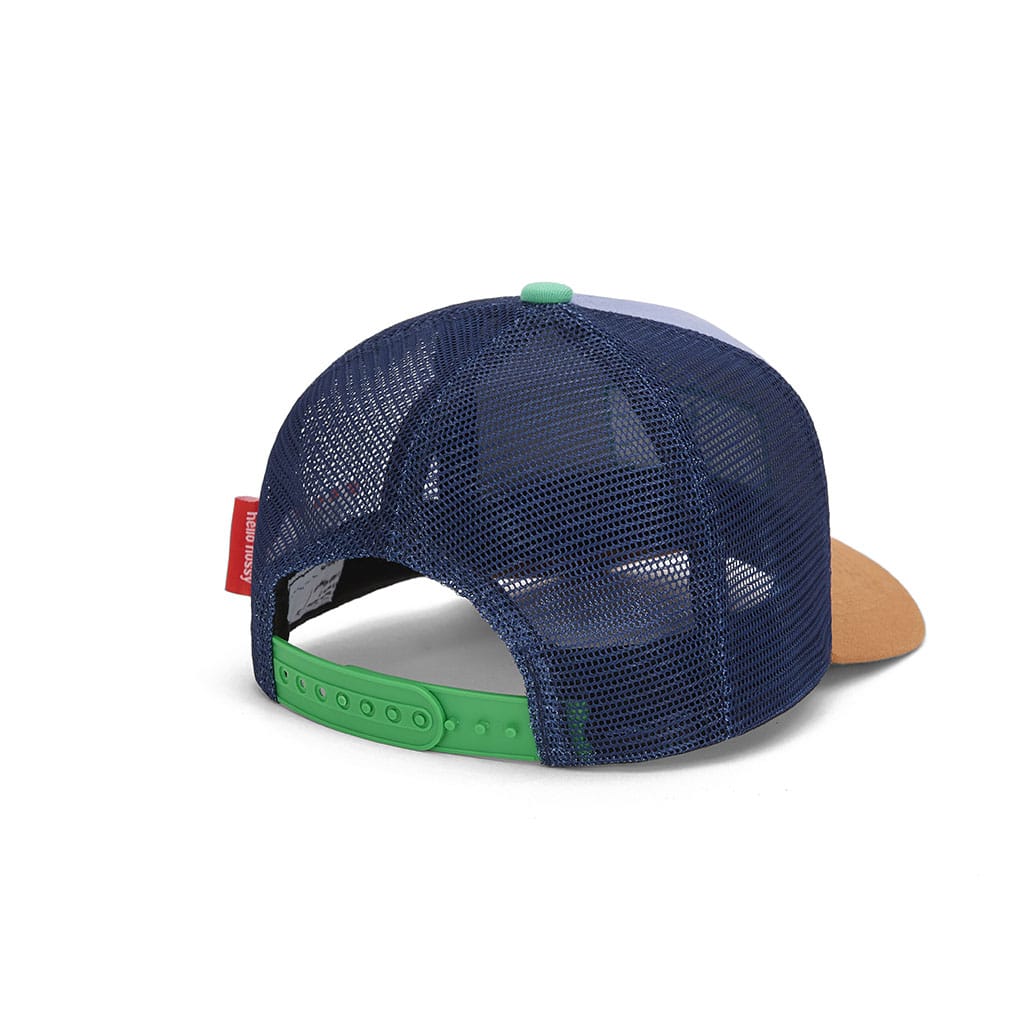 Casquette Trucker Papa – Mini Marine – Hello Hossy. Vue de dos sur fond blanc