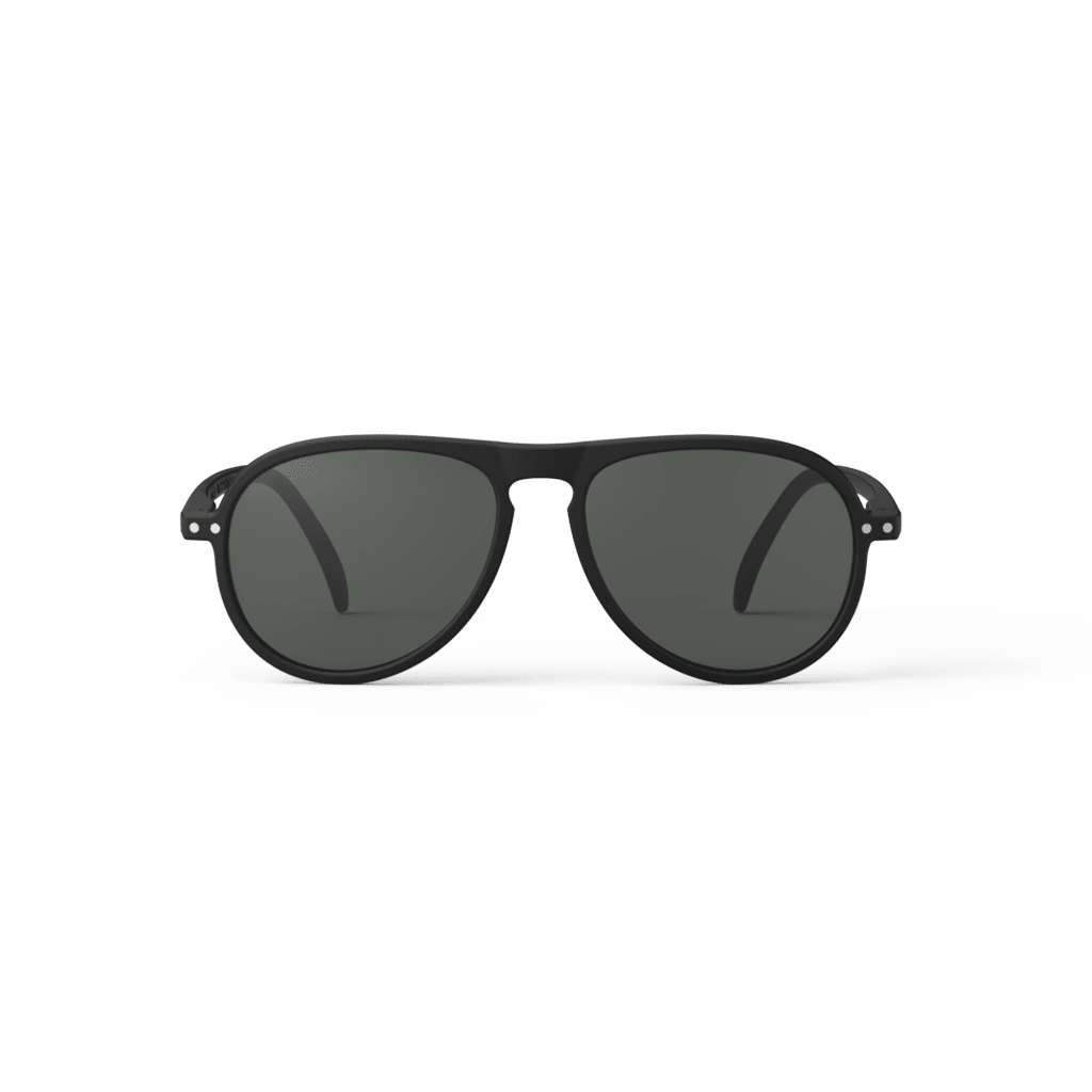 Lunettes de soleil #I - Noir, Izipizi, vues de face sur fond blanc