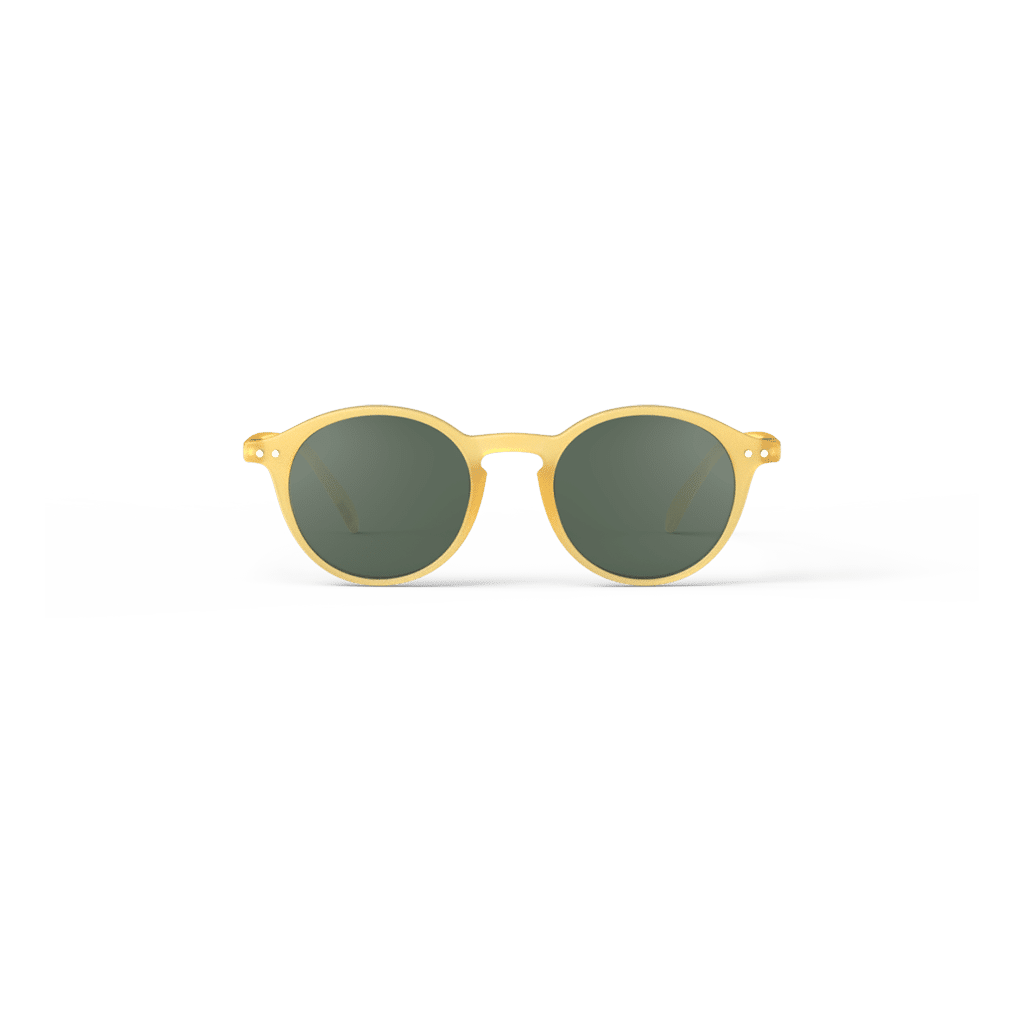 Lunettes de soleil #D - Jaune miel, Izipizi, vues de face sur fond blanc