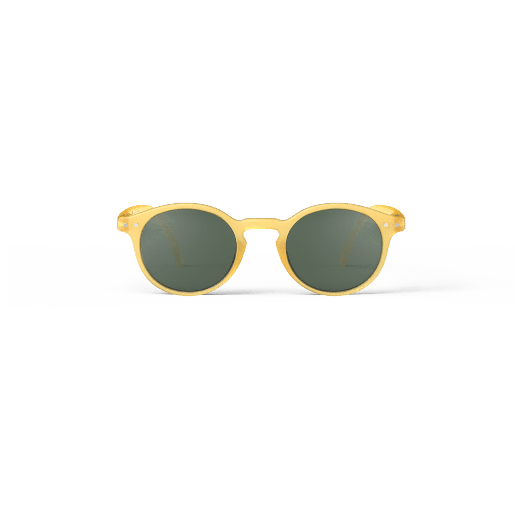 Lunettes de soleil #H - Jaune miel, Izipizi, vues de face sur fond blanc