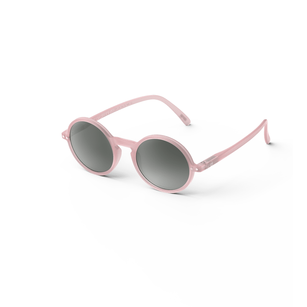 Lunettes de soleil #G - Rose, Izipizi, vues de côté sur fond blanc