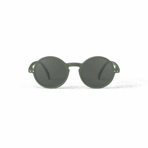 Lunettes de soleil #G - Vert kaki, Izipizi, vues de face sur fond blanc
