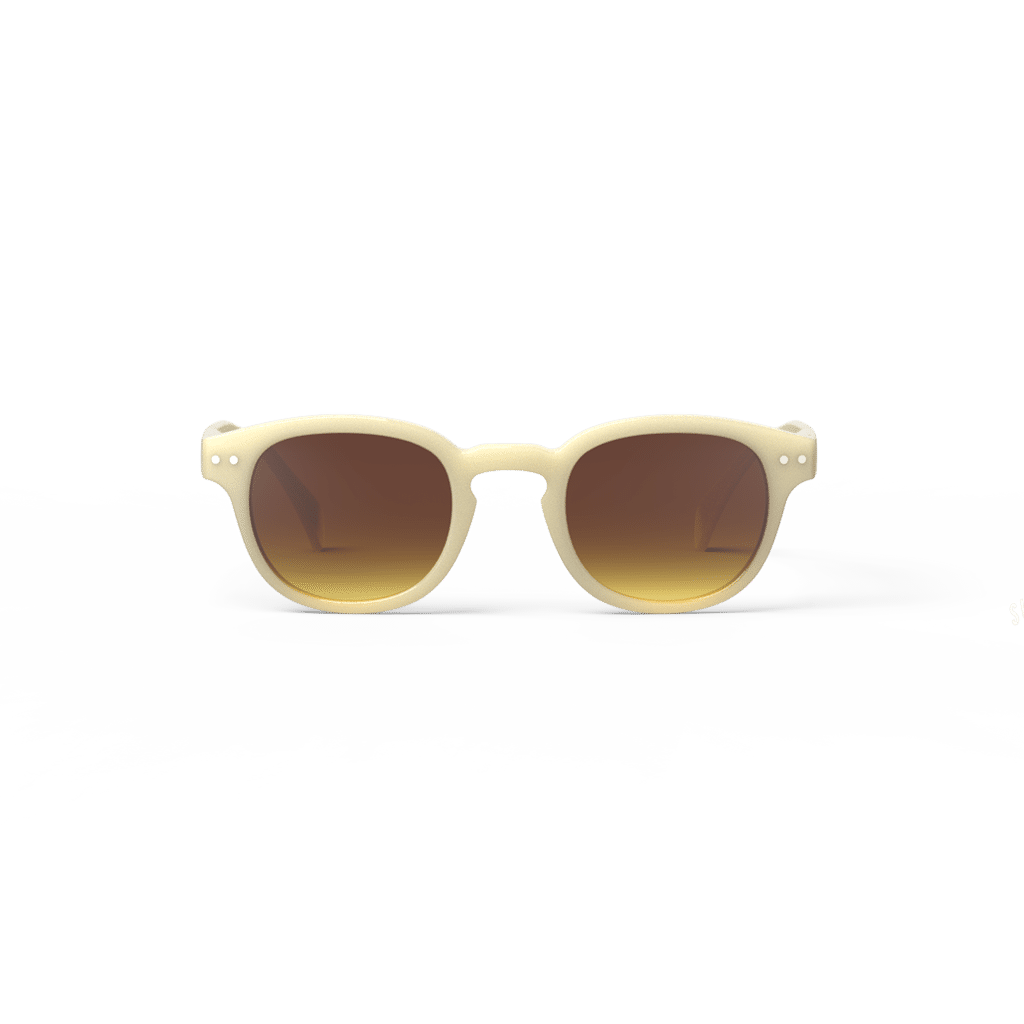 Lunettes de soleil #C - Glossy ivory, Izipizi, vues de face sur fond blanc