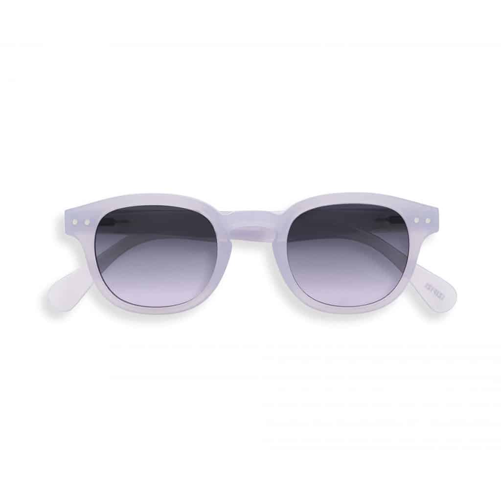 Lunettes de soleil #C - Violet dawn, Izipizi, vues de face sur fond blanc