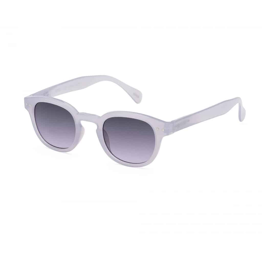 Lunettes de soleil #C - Violet dawn, Izipizi, vues de côté sur fond blanc