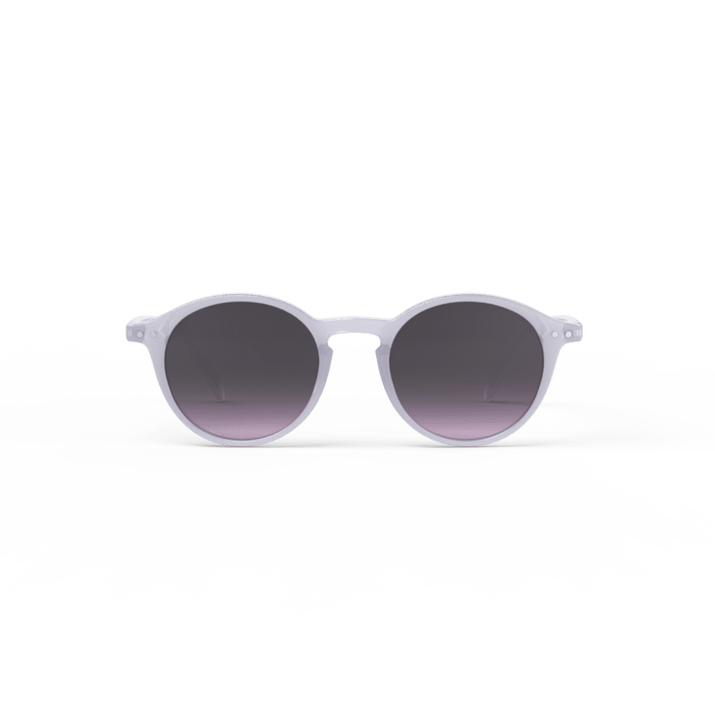Lunettes de soleil #D - Violet dawn, Izipizi, vues de face sur fond blanc