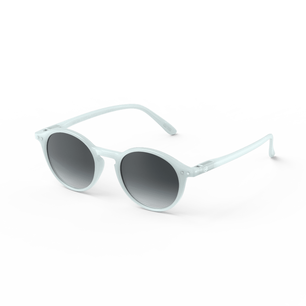 Lunettes de soleil #D - Misty blue, Izipizi, vues de côté sur fond blanc