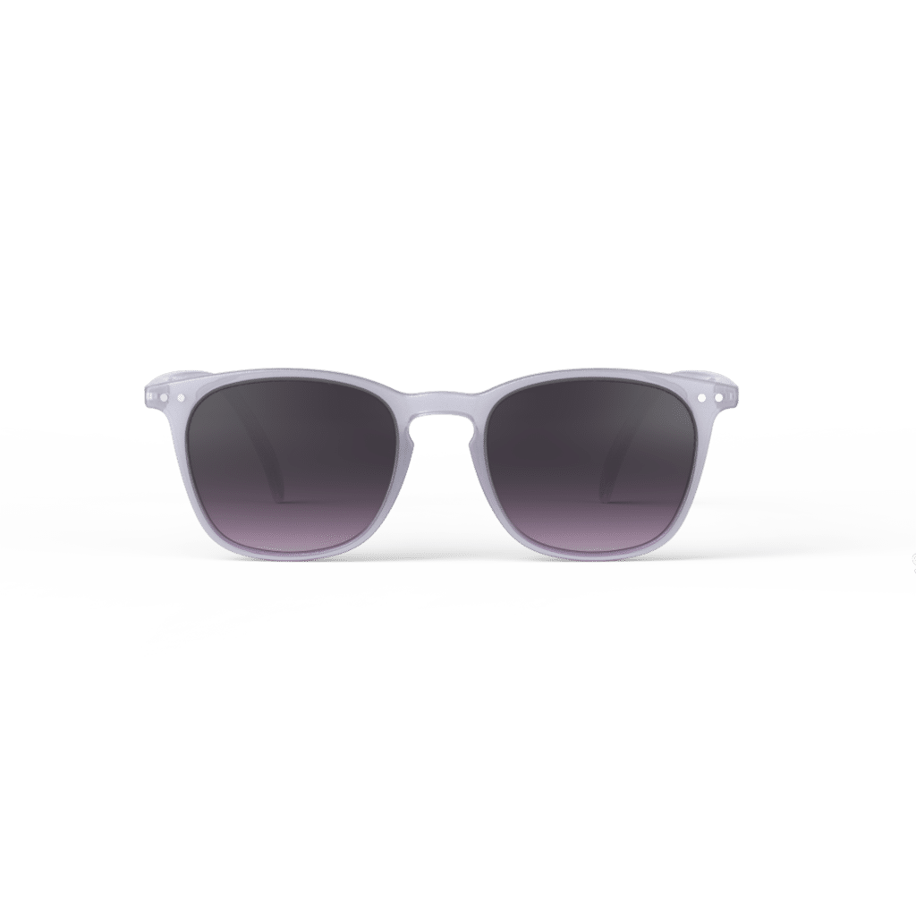 Lunettes de soleil #E - Violet dawn, Izipizi, vues de face sur fond blanc