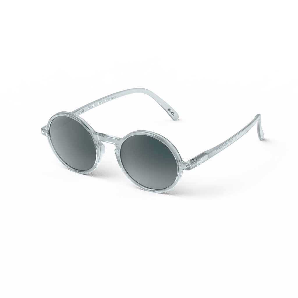 Lunettes de soleil #G - Frozen blue, Izipizi, vues de côté sur fond blanc