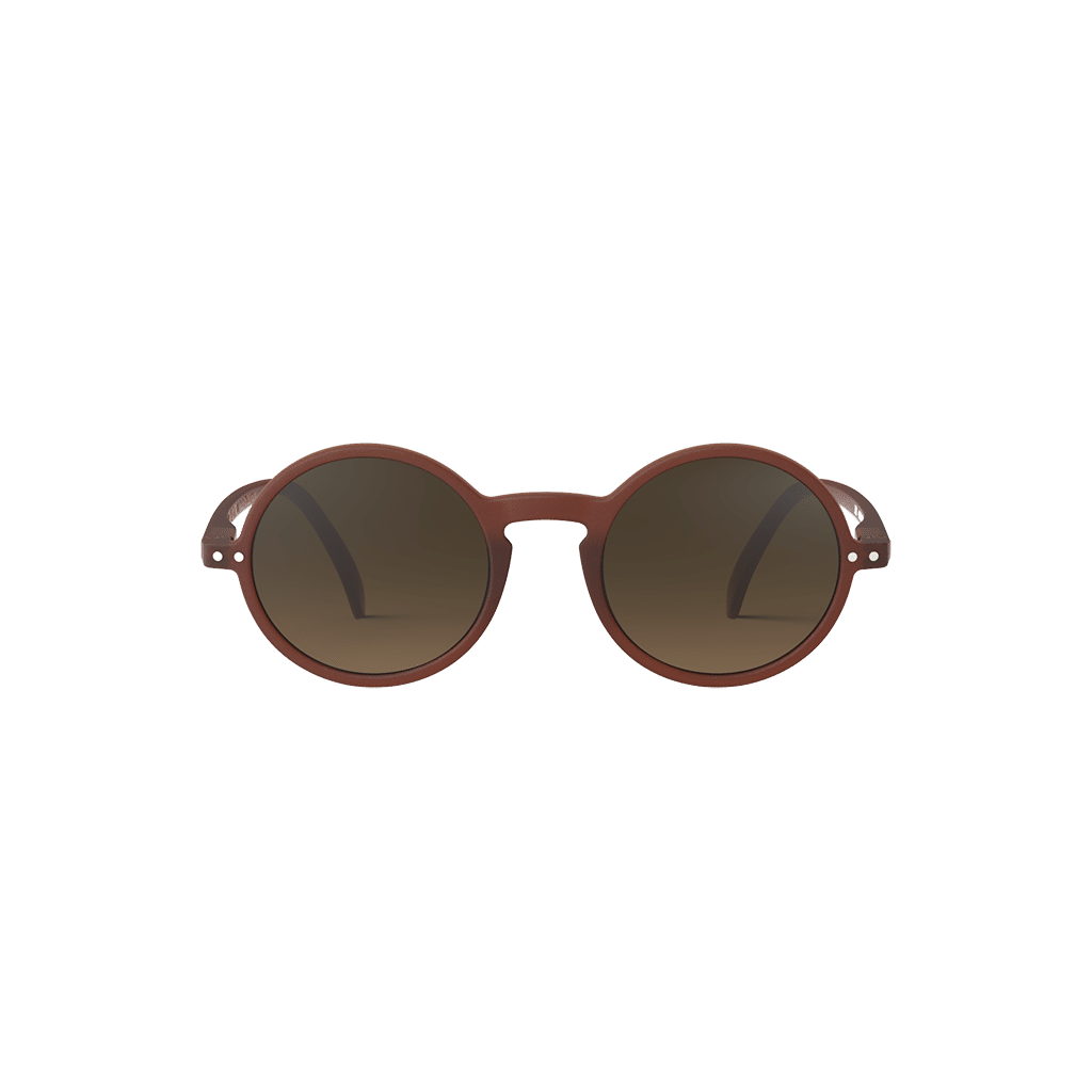 Lunettes de soleil #G - Mahogany, Izipizi, vues de face sur fond blanc