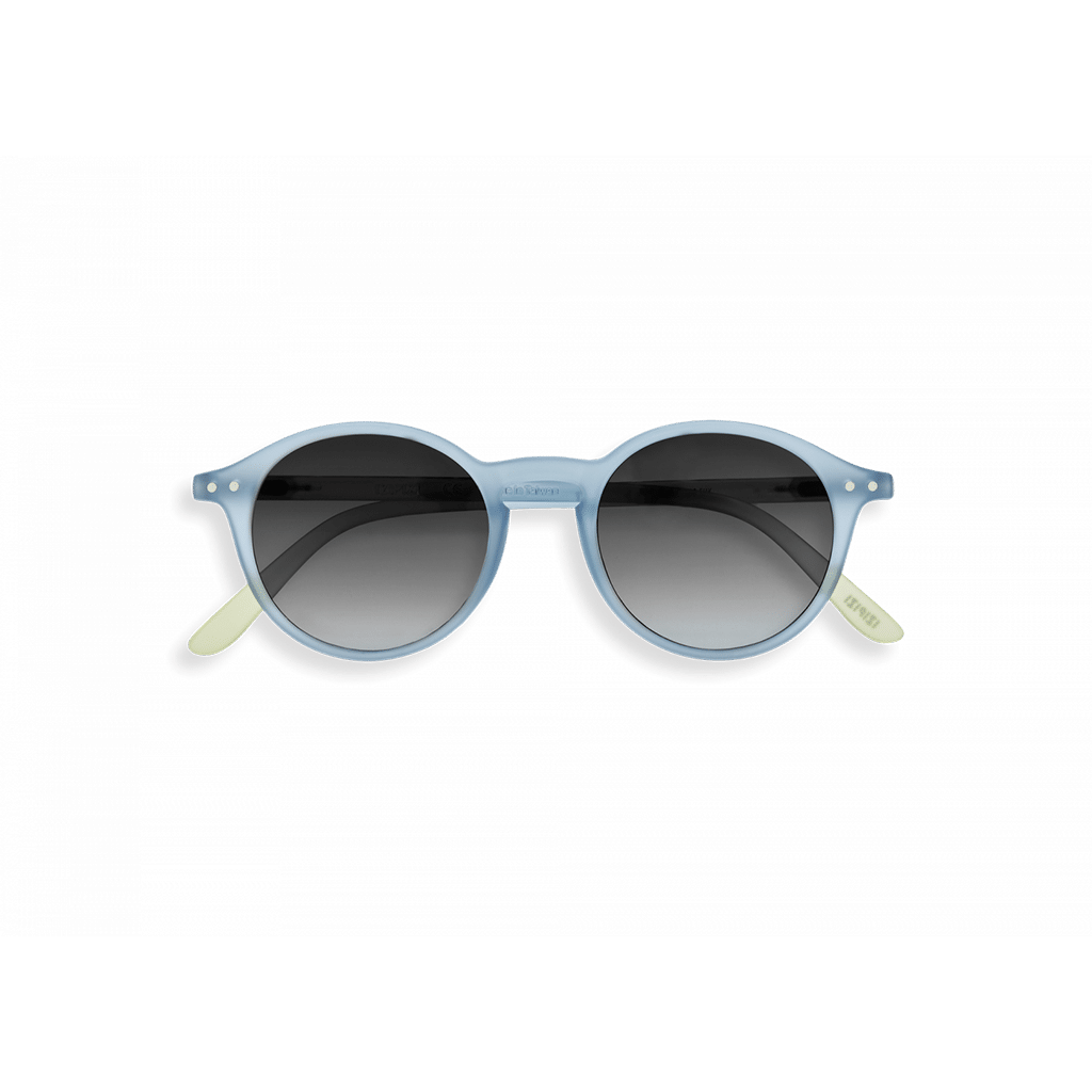 Lunettes de soleil #D - Bleu mirage, Izipizi, vues de face sur fond blanc