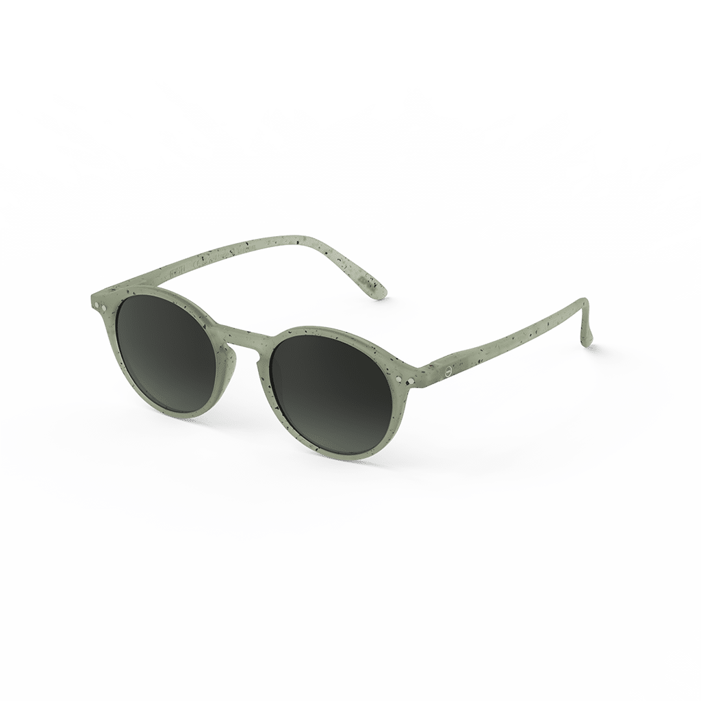 Lunettes de soleil #D - Dyed green, Izipizi, vues de côté sur fond blanc