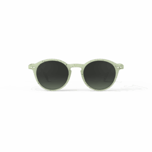 Lunettes de soleil #D - Dyed green, Izipizi, vues de face sur fond blanc