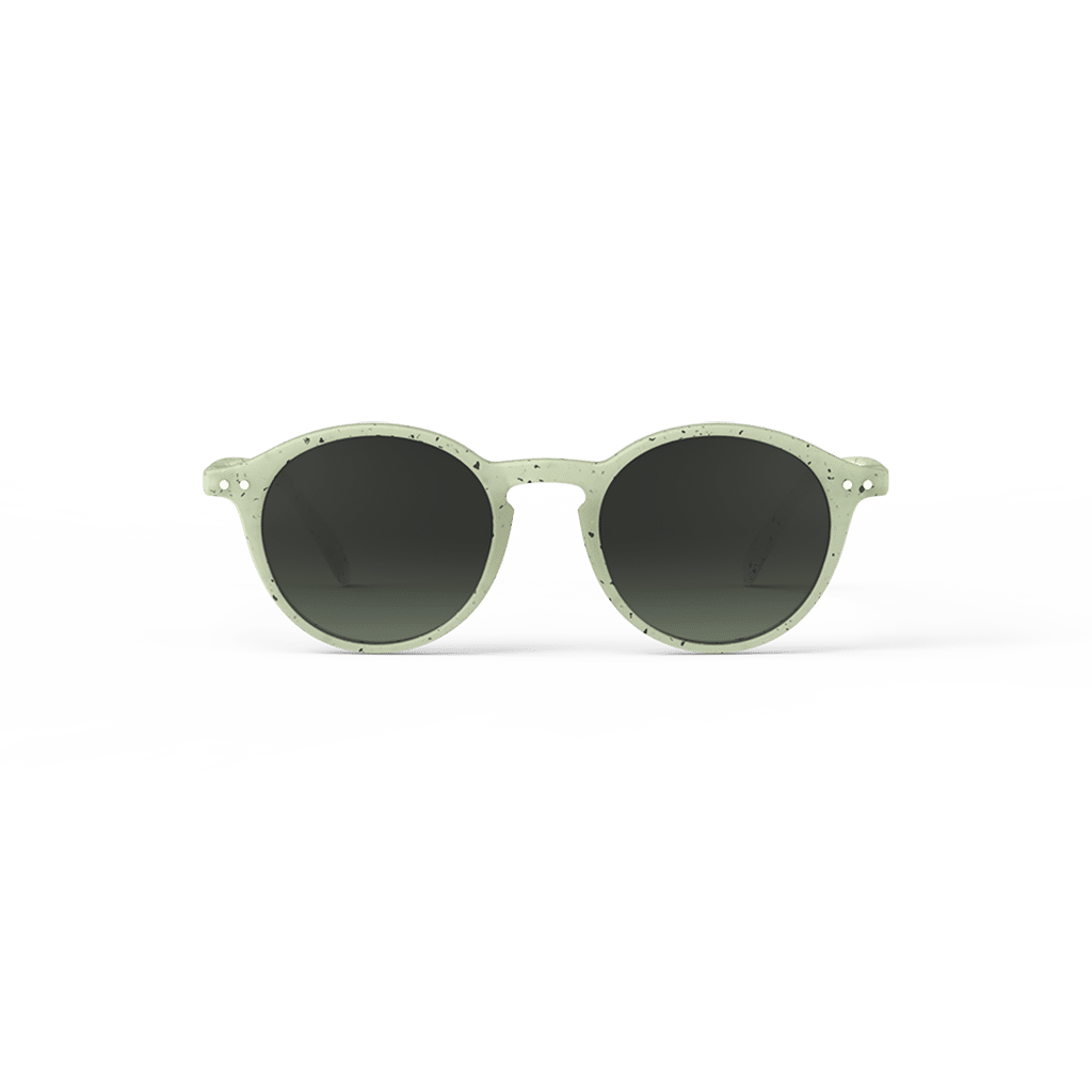 Lunettes de soleil #D - Dyed green, Izipizi, vues de face sur fond blanc
