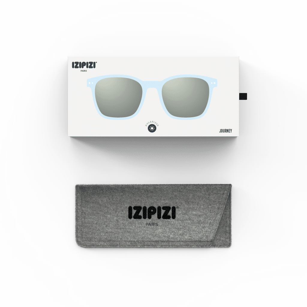 Lunettes de soleil polarisées - Journey - Bleu glacé, Izipizi, vues de face sur fond blanc
