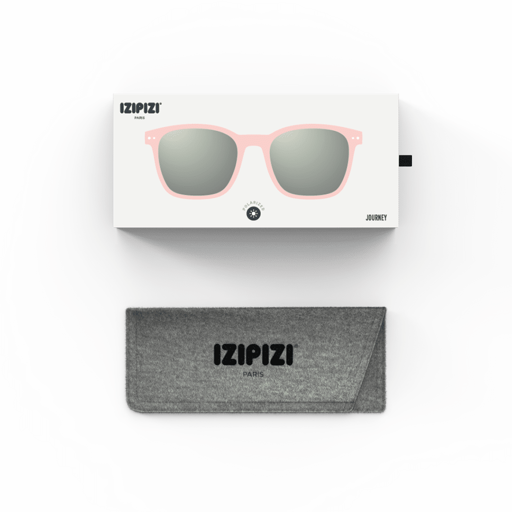 Lunettes de soleil polarisées - Journey - Rose, Izipizi, vues de face sur fond blanc