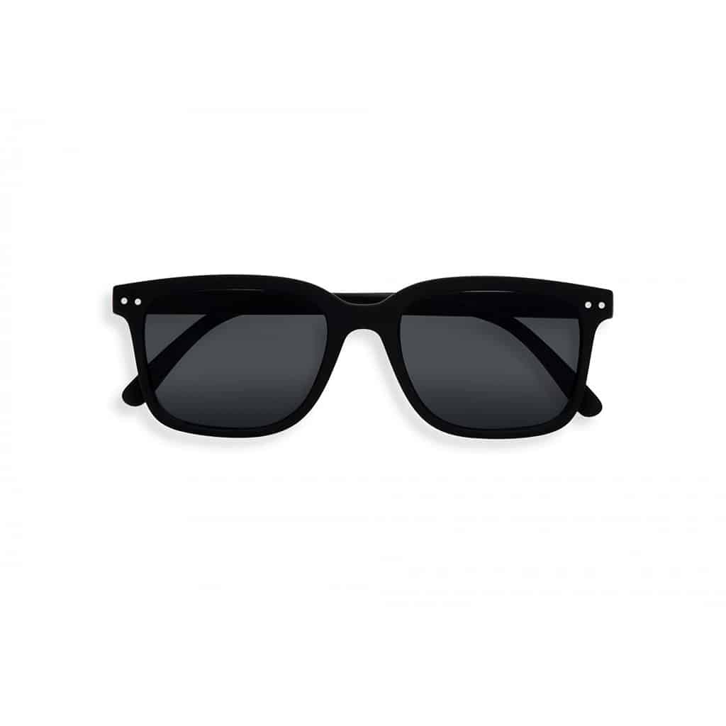 Lunettes de soleil #L - Noir, Izipizi, vues de face sur fon blanc