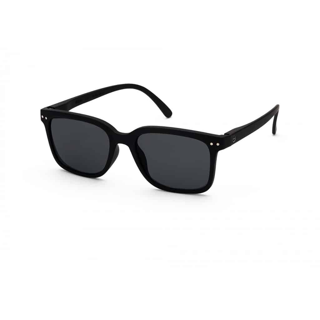 Lunettes de soleil #L - Noir, Izipizi, vues de côté sur fon blanc