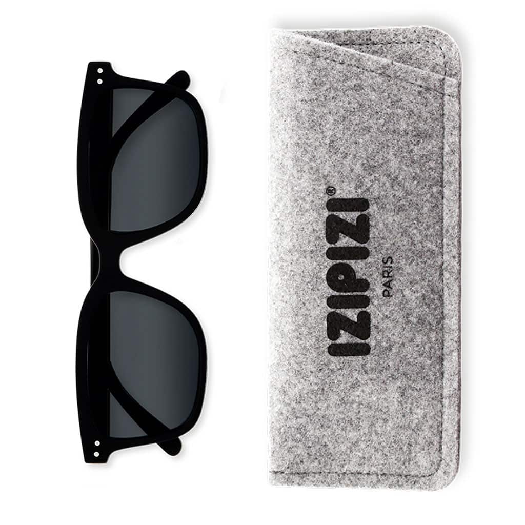 Lunettes de soleil #L - Noir, Izipizi, vues de face sur fon blanc