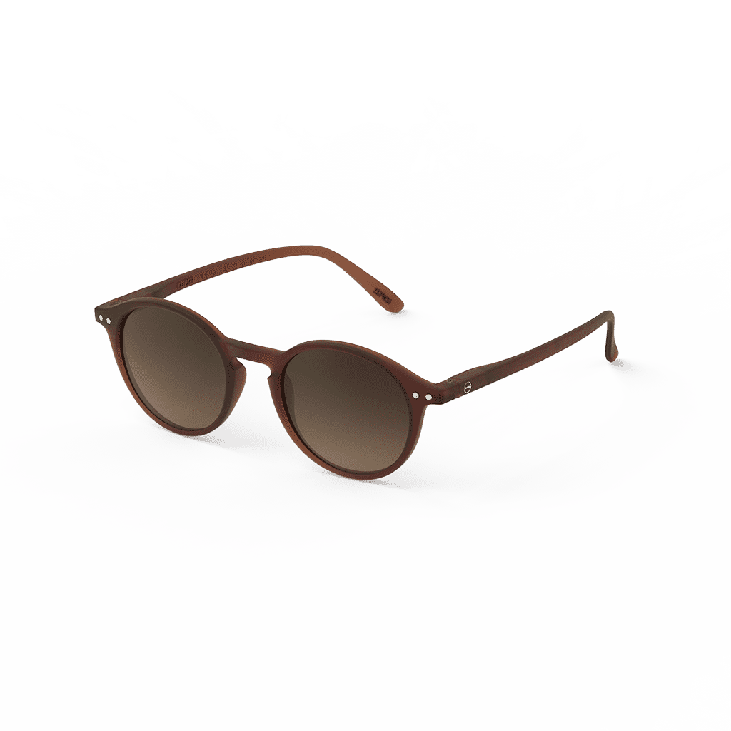 Lunettes de soleil #D - Mahogany, Izipizi, vues de côté sur fond blanc