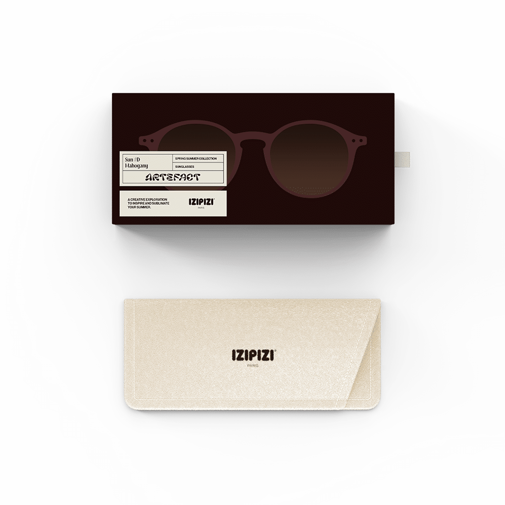 Lunettes de soleil #D - Mahogany, Izipizi, vues de face sur fond blanc