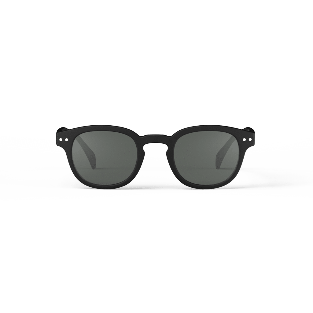 Lunettes de soleil #C - Noir, Izipizi, vues de face sur fond blanc