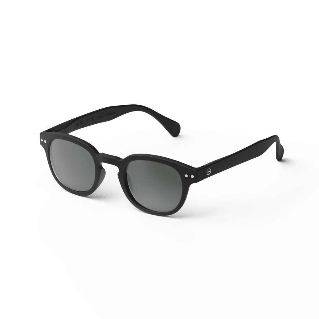 Lunettes de soleil #C - Noir, Izipizi, vues de côté sur fond blanc