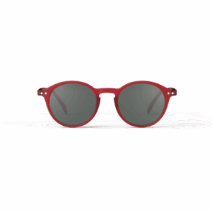 Lunettes de soleil #D - Rouge, Izipizi, vues de face sur fond blanc