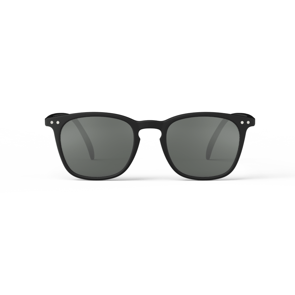 Lunettes de soleil #E - Noir, Izipizi, vues de face sur fond blanc