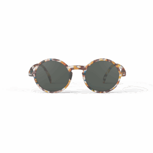 Lunettes de soleil #G - Écailles bleues, Izipizi, vue de face sur fond blanc