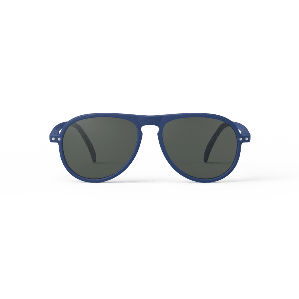 Lunettes de soleil #I - Bleu marine, Izipizi, vues de face sur fond blanc