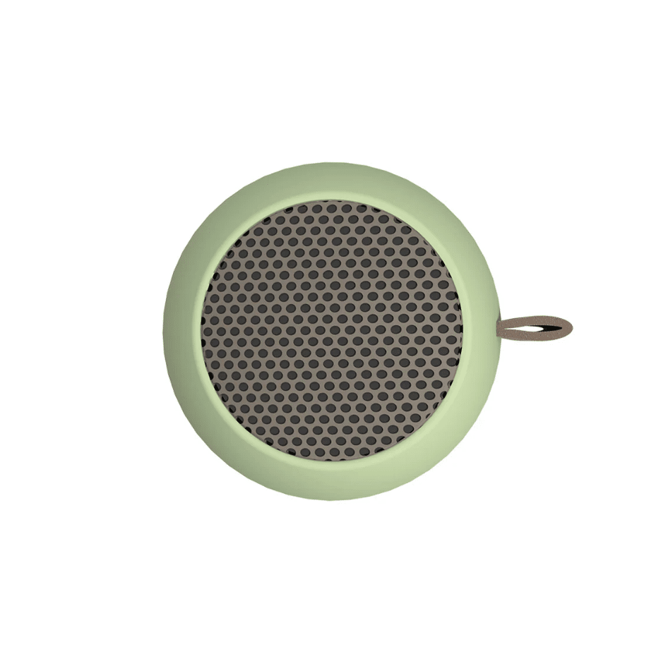 Enceinte aGO Mini olive Kreafunk : Son Puissant dans un Format Compact - Vue du dessus sur fond blanc
