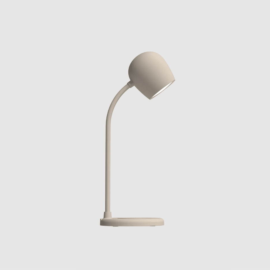 Lampe Ellie - Sable - Kreafunk - Vue de côté sur fond blanc