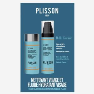 Coffret Duo Belle Gueule – Nettoyant visage & Fluide hydratant - Plisson - Vu de face sur fond blanc