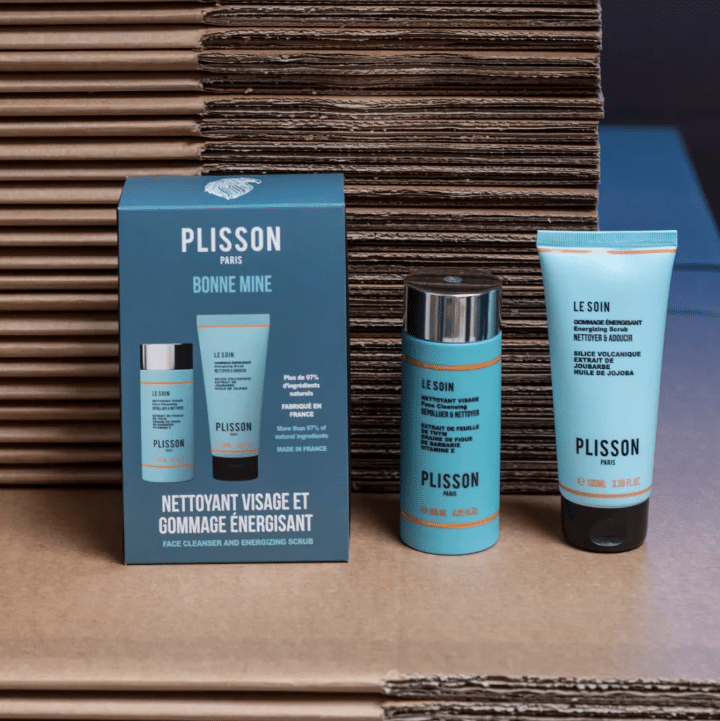 Coffret Duo Bonne Mine – Nettoyant visage & Gommage énergisant - Plisson - Ambiance