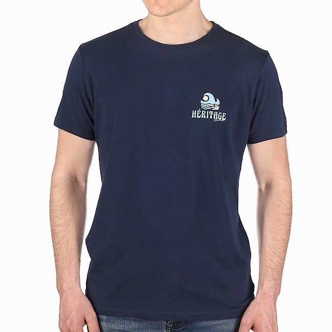 T-shirt Éternel bleu marine – Stered : Douceur et style intemporel - Vu de face sur fond blanc