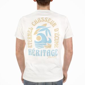 T-shirt Éternel écru : Douceur et style intemporel - Stered - Vu de dos sur fond blanc