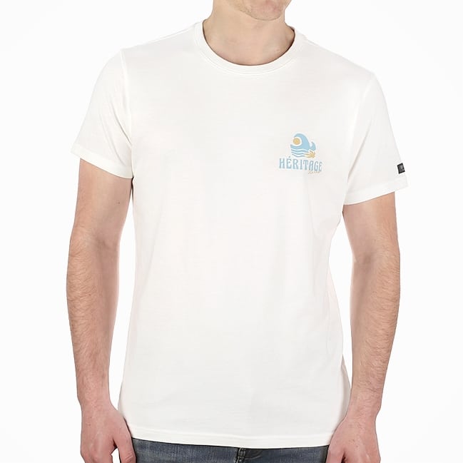 T-shirt Éternel écru : Douceur et style intemporel - Stered - Vu de face sur fond blanc