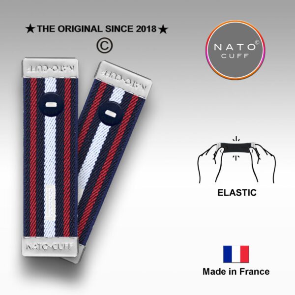 Manchettes élastique – Charles – Nato Cuff - Vue de face sur fond blanc