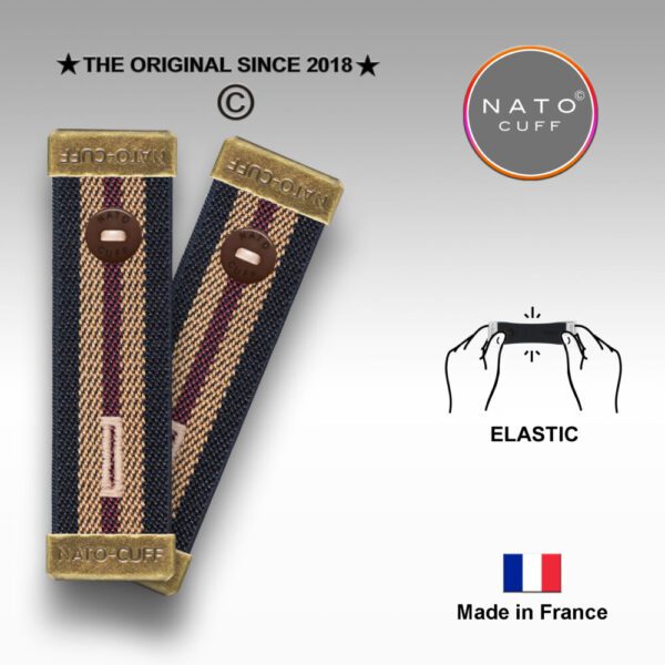 Manchettes élastique – George – Nato Cuff - Vue de face