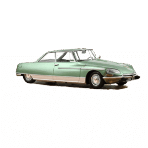 Citroën DS 21 Le Léman - 1/18 - Vert métal - Norev - Vue de face sur fond blanc