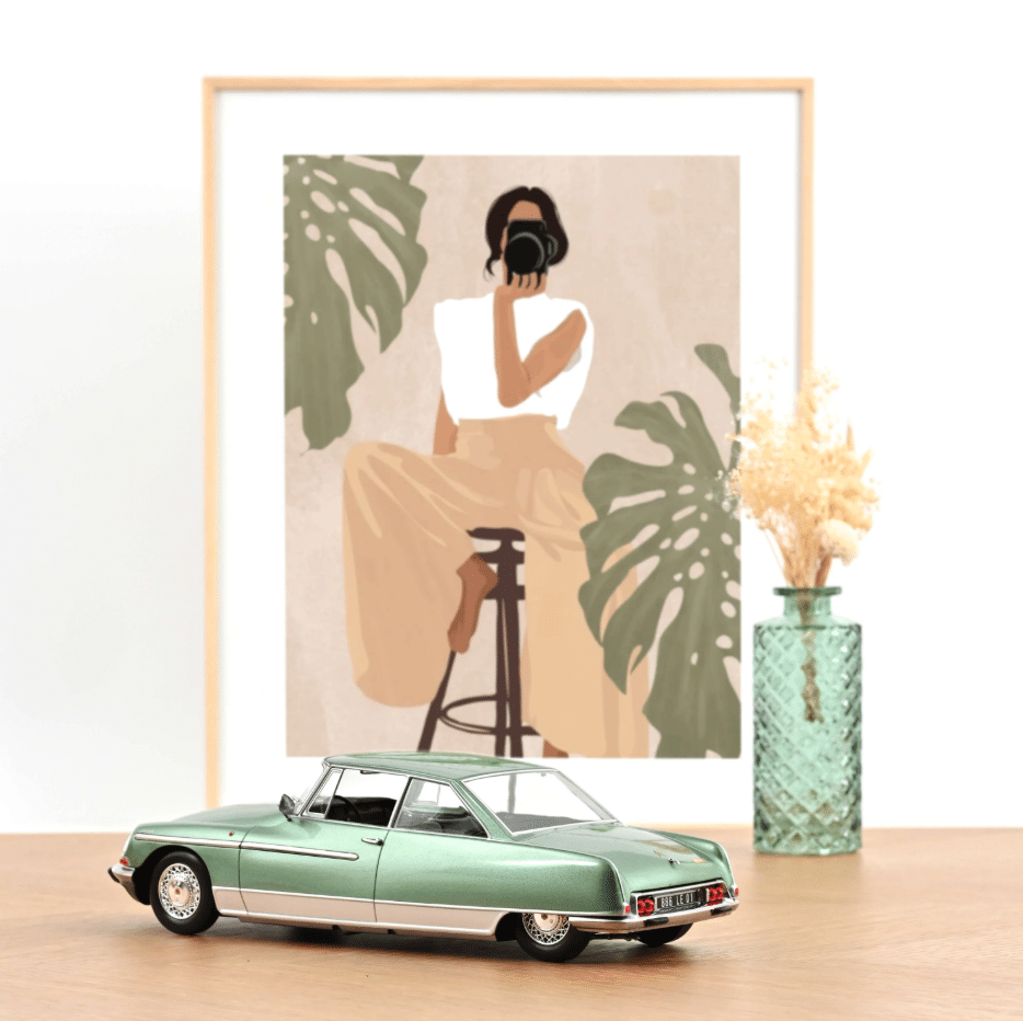 Citroën DS 21 Le Léman - 1/18 - Vert métal - Norev - Vue de dos