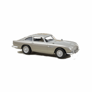 Une voiture minimaliste à échelle 1/43 - Aston Martin DB5 1/43 Gris – Norev : une miniature de légende - Vue de face sur fond blanc