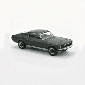 Ford Mustang Fastback 1968 - Vert - Échelle 1/43 - Norev - Vue de face sur fond blanc