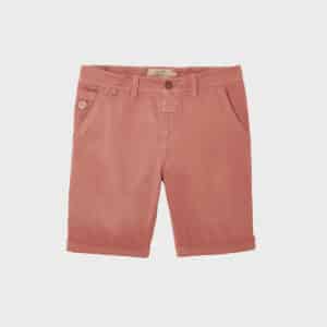 Short 100% coton biologique - first horizon - rose saumon - Billybelt - Vu de face sur fond blanc